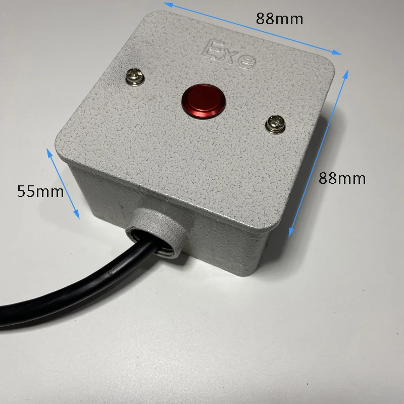 1Pcs Explosion Button 12-24Vdc Lamp NC/NO Dry Contact Auto Reset Wire Emergency Switch Security Alarm Panic Button