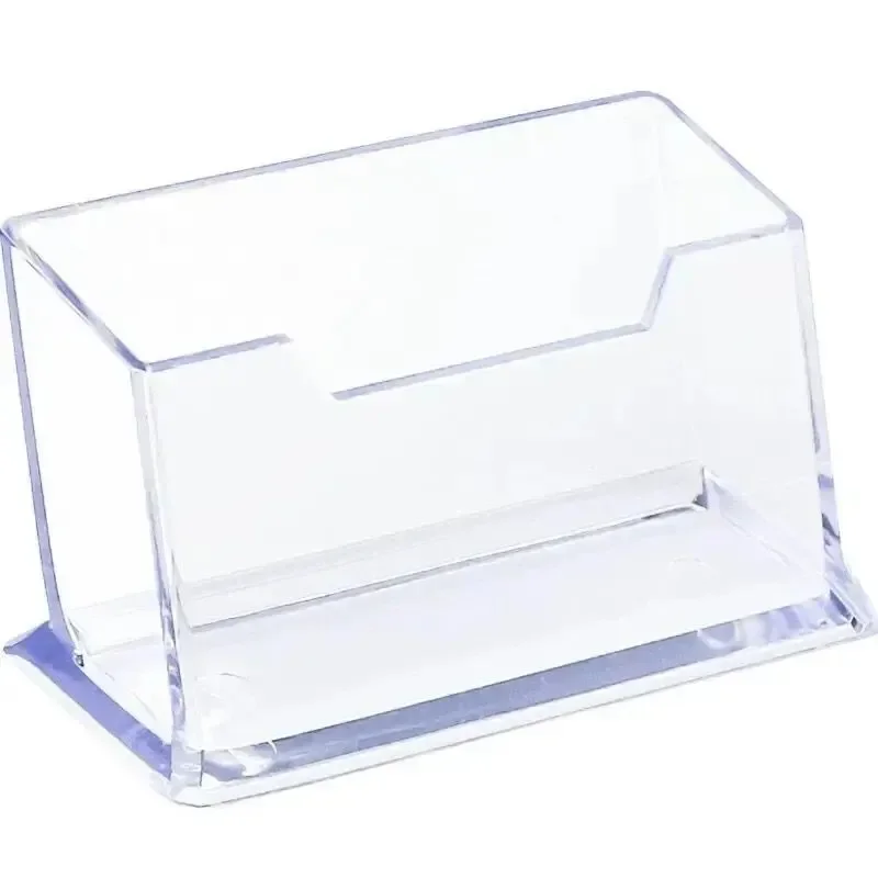 Card Holder 1Pc Transparent Plastic Acrylic Desk Organizer for Notes Business Cards Storage