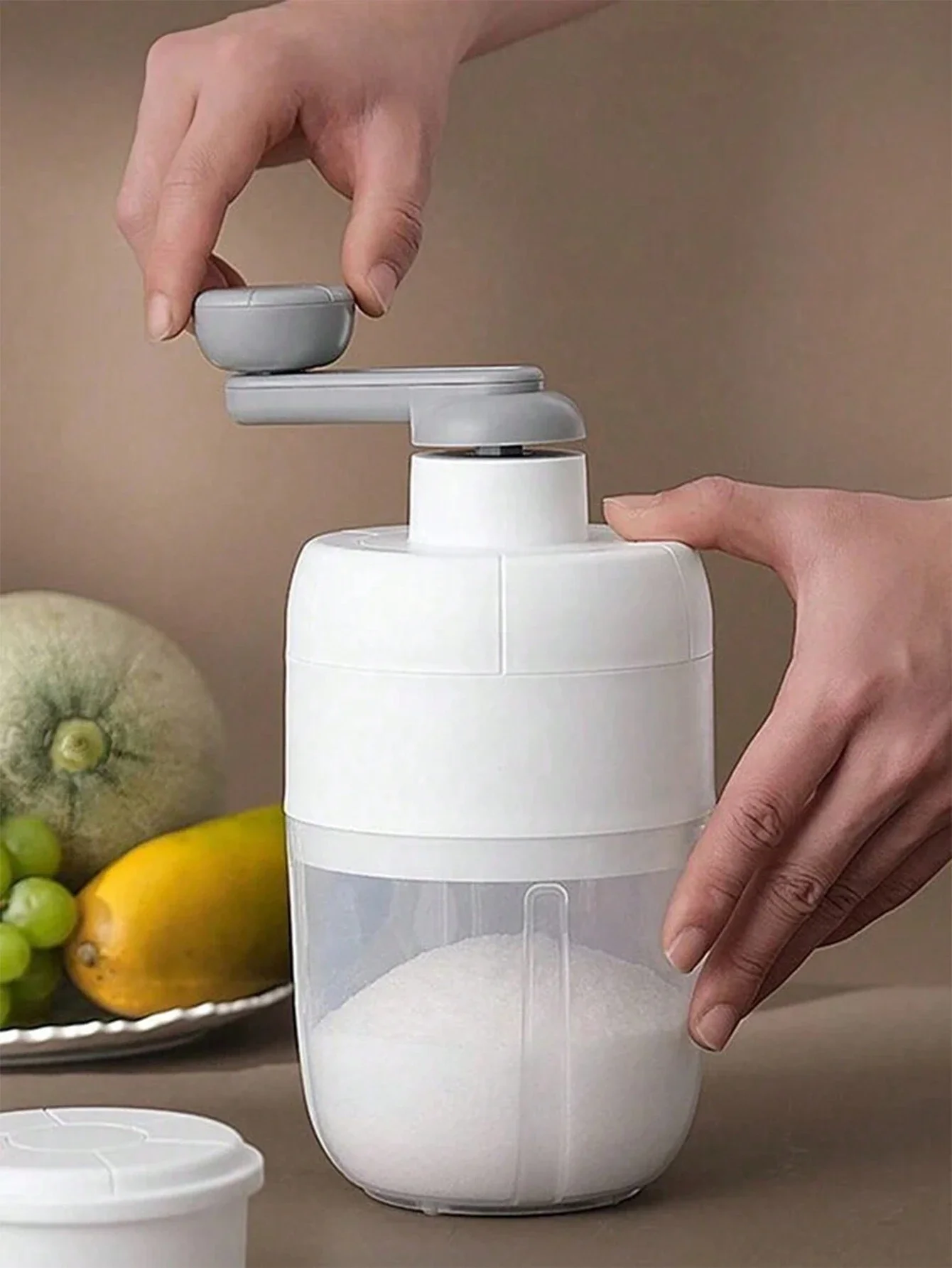 1pc DIY Portable Manual Ice Crusher, Minimalist And Fashionable Design, Ice Shaver And Tray Can Be Purchased Separately Or C