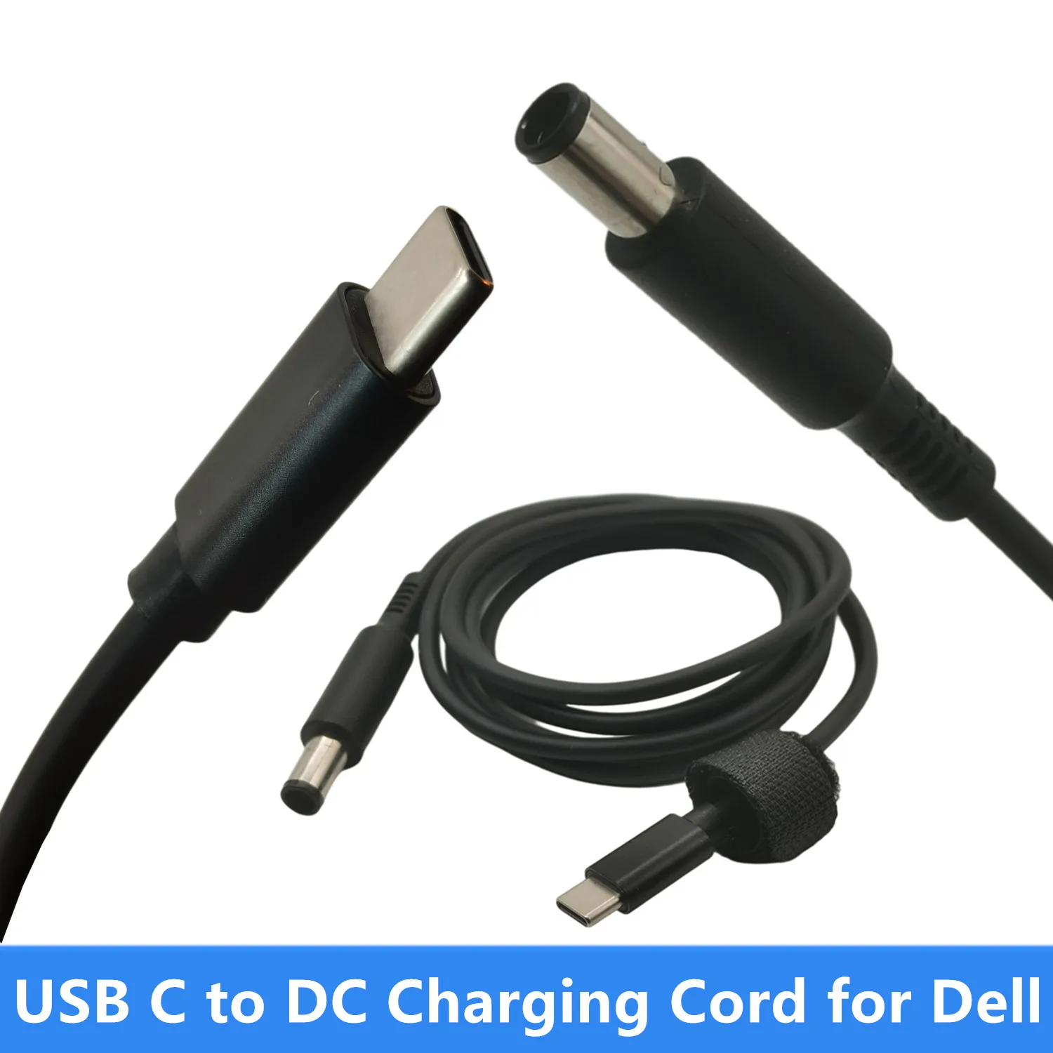 Usb tipo c Macho para dc Cabo Adaptador de Alimentação pd Carregamento Plug Dell Laptop 65w dc 7.4x5.0 mm 4.5x3.0 mm 1.5m - Imagem 3