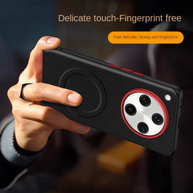 Luxury PU Leather Magnetic Wireless Charging Protective Back Cover Case