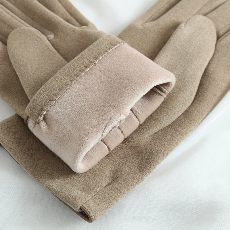 Winter Keep Warm Touch Screen Plus Velvet Inside Mens Gloves Fashion Personality Simple Thicken Man Outdoor Drive Cycling