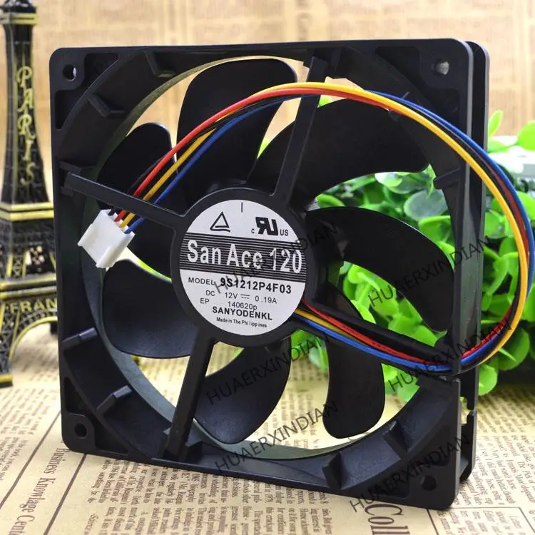 

New 9S 12025 12V 0.19A 12CM 9S1212P4F03 Cooling Fan Assembly Kit