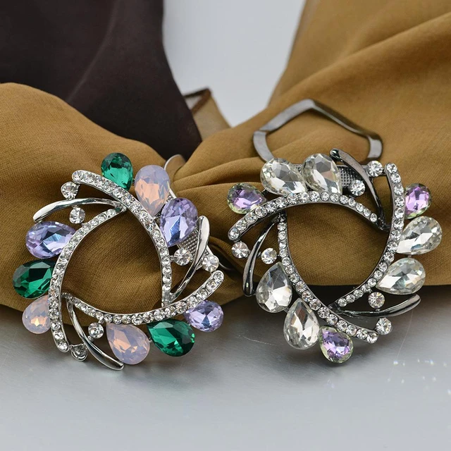 Ladies Diamante Shawl Clip Shawl Clasp Shawl Clip Crystal Shawl