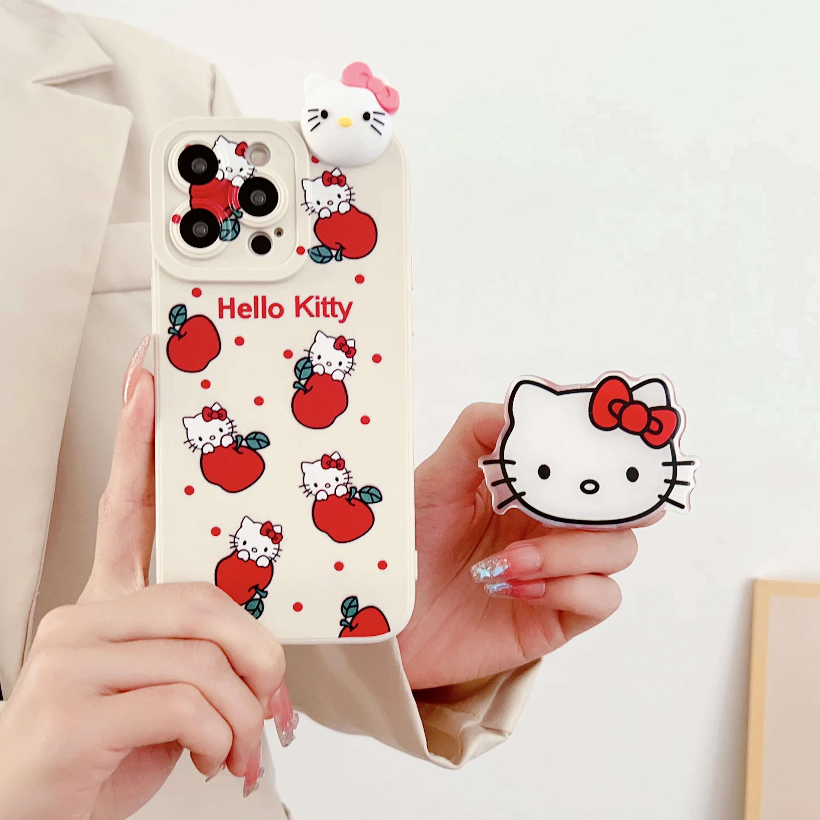 thumbnail image 1 of Funda con soporte para Samsung Galaxy S7 Edge S8 S9 S10 S20 S21 S22 S23 Plus Ultra S21FE Note 9 10 20 Hello Kitty, 1 of 5