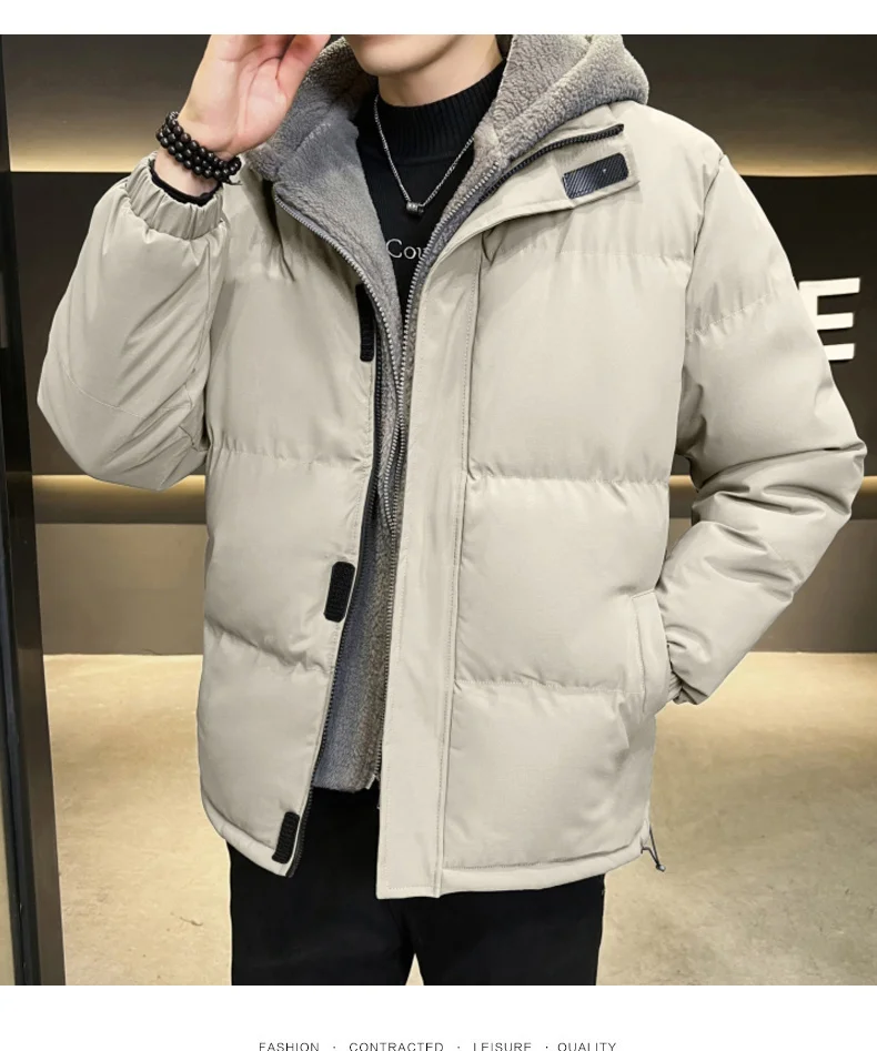 Plus Size 8XL Winter Jacket Hooded Warm Men Parkas Quality Outdoor Coat Windproof Male Cotton Clothing Zipper Solid Color Jacket