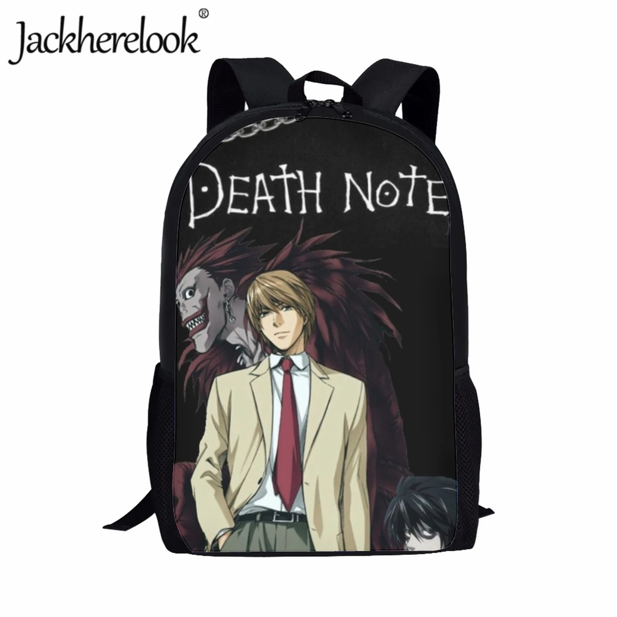 

Jackherelook New Anime Death Note Backpack for Kids School Bags Practical Travel Laptop Bag High Student Large Capacity Bookbags