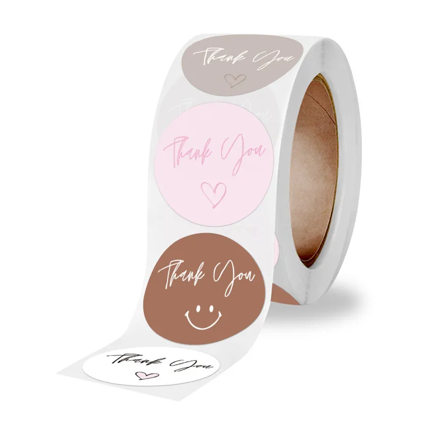 Round Thank You Stickers 100-500pcs thank you stickers For Envelope Seal Labels