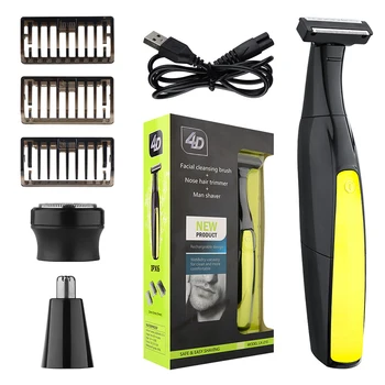 3 IN 1 Rasoio elettrico Barba Rasoio Uomo Moda Corpo Viso Coltello da barba Tagliacapelli Ricaricabile Elettrico Naso Orecchio Tagliacapelli 1