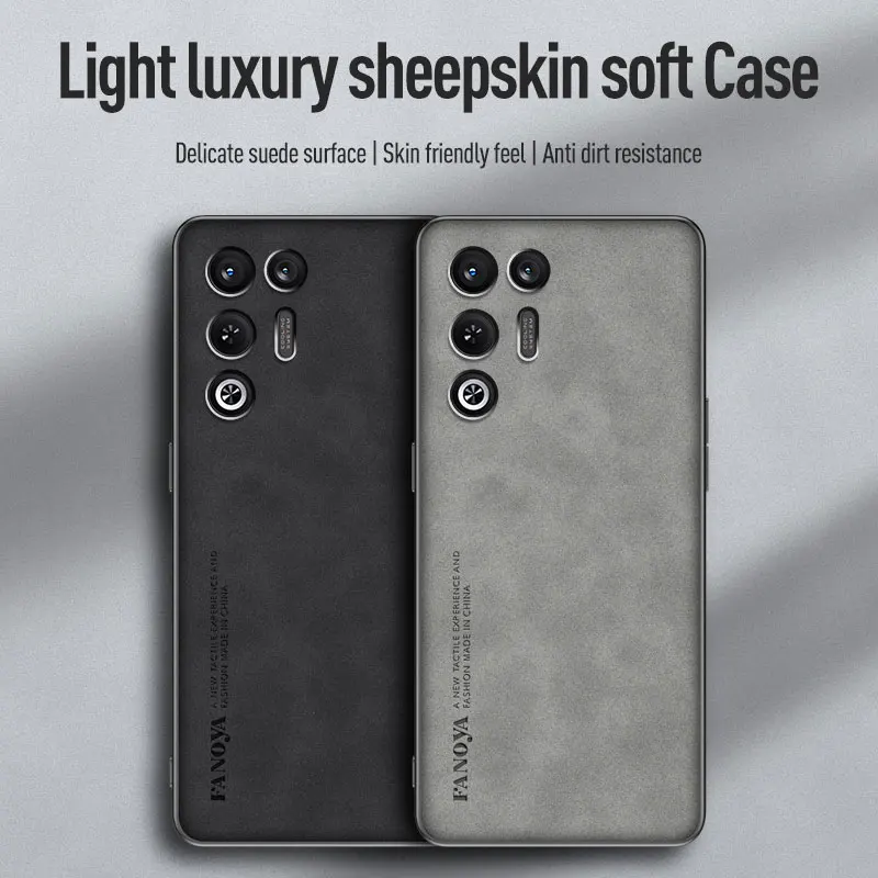 Luxurious PU Leather Sheepskin Feel Phone Case - Premium Protective Cover