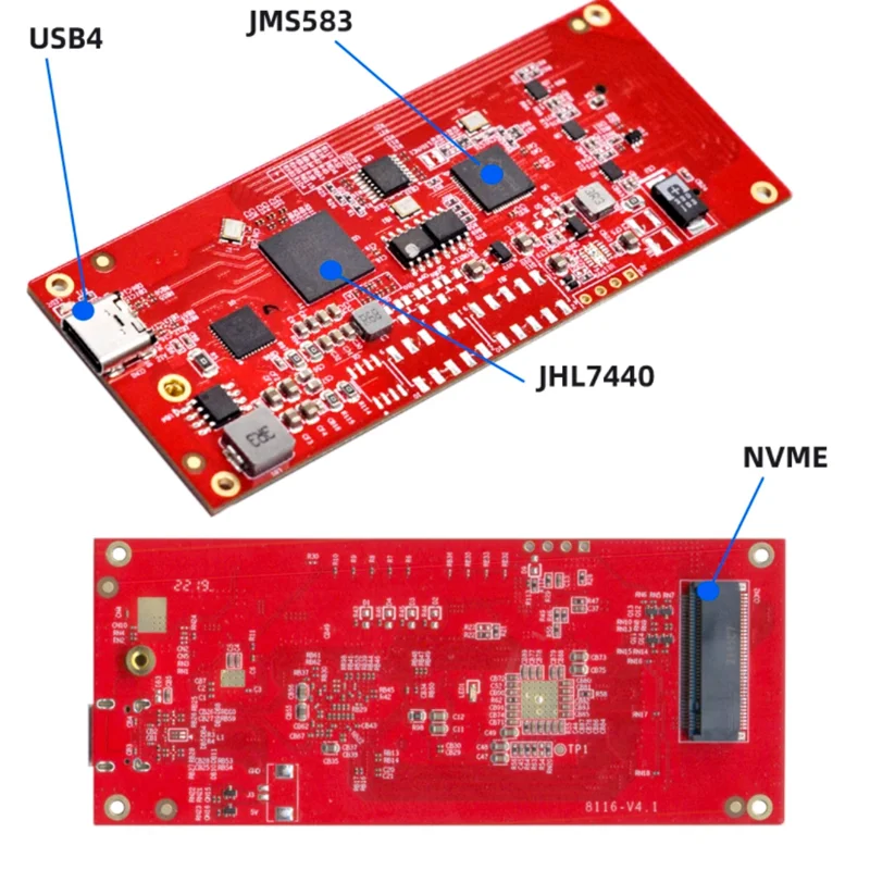 ܺ SSD ϵ ̺, 40Gbps M1 ǻ ܺ NVME M.2 Ʈ 3 USB4 CŸ JMS583 + JHL7440, ǰ
