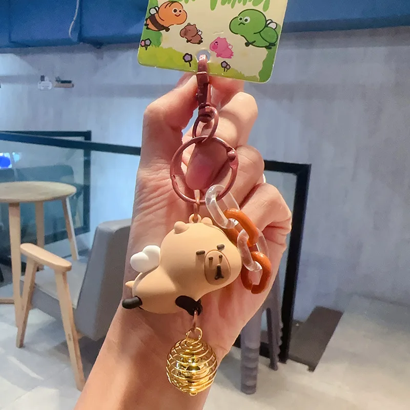 Creative Capybara Keychains Cute Firefly Doll Keyrings For Car Keys  Accessories Pink Pig Funny Keychain Kawaii Bag Pendant 2023 - AliExpress