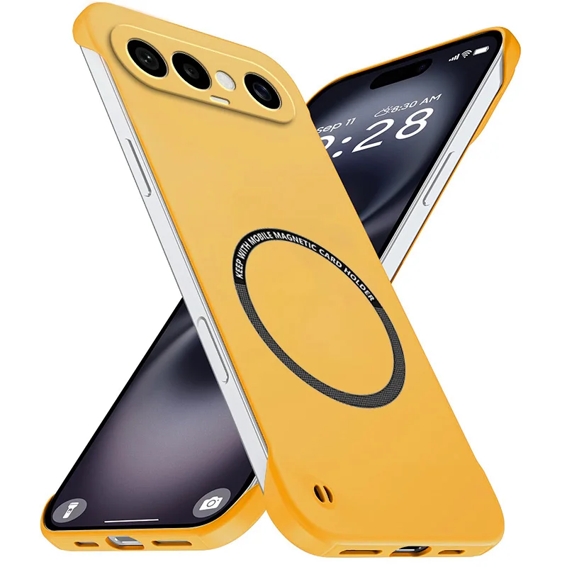 Magnetic Slim Frameless Phone Case - Matte Anti-Scratch Shockproof Armor