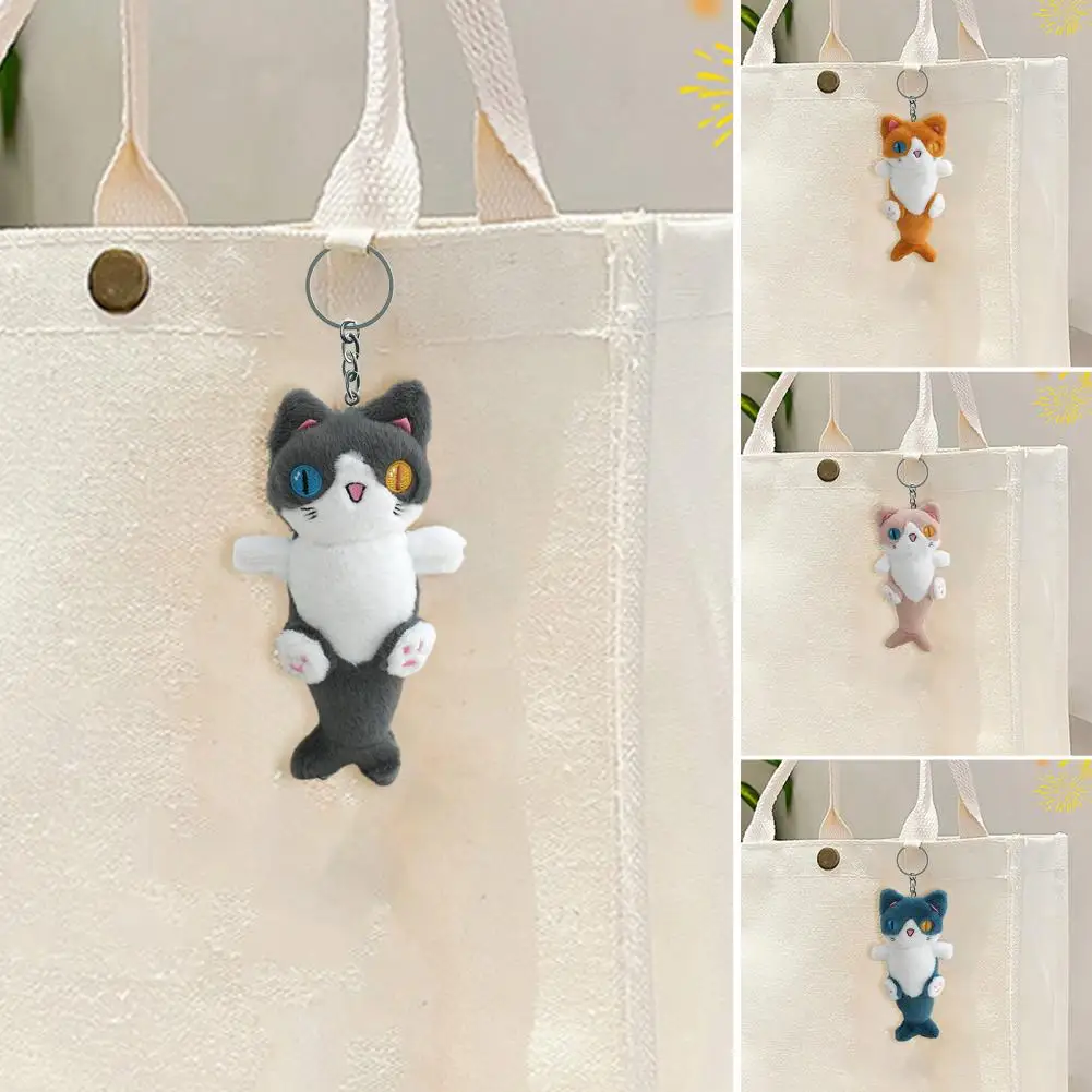 Plush Doll Pendant Soft Toy Keychain Adorable Mermaid Cat Doll Backpack Keychain Plush Toy Holiday Gift for Backpack for Holiday 5