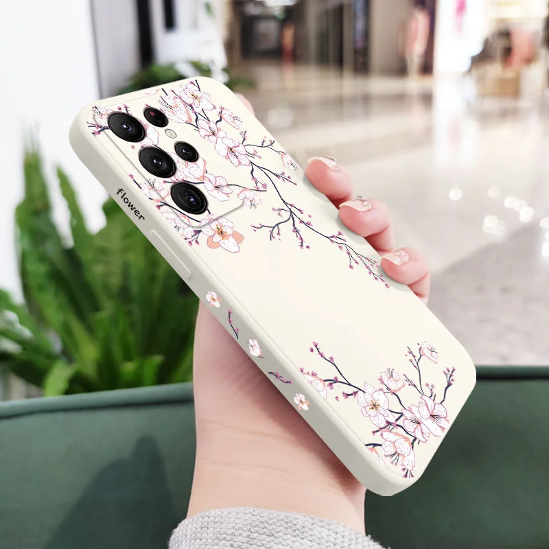 thumbnail image 1 of Plum Blossom Phone Case For Samsung Galaxy S24 S23 S22 S21 S20 Ultra Plus FE S10 S9 S10E Note 20 ultra 10 9 Plus Cover, 1 of 5