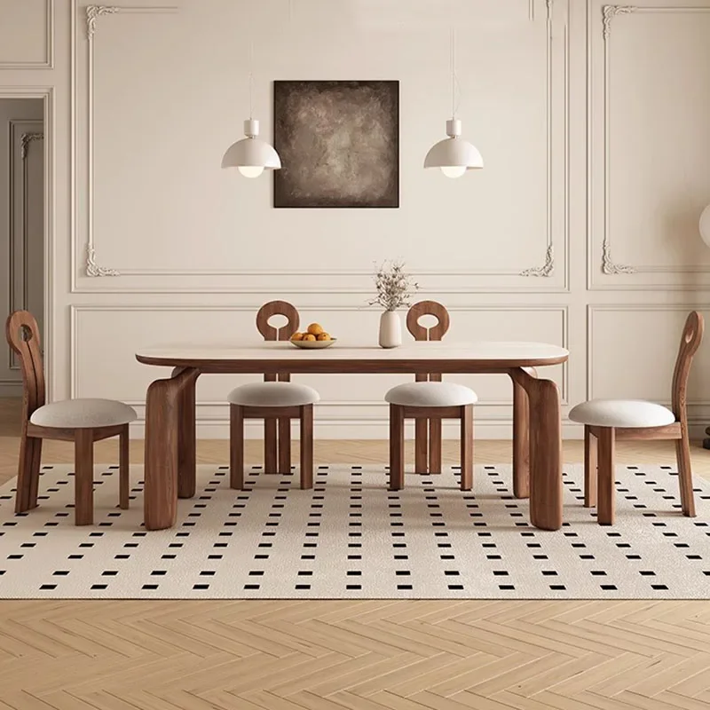 Nordic Modern Dining Table Living Room Makeup Luxury Console Kitchen Hotel Dining Table Center Table A Manger Furniture HDH