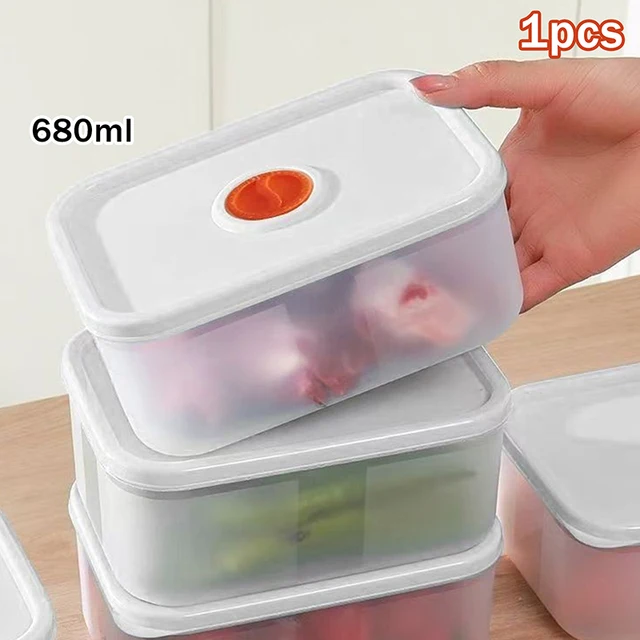 Boîtes de conservation des aliments au réfrigérateur pour viande et fruits surgelés, conservation des aliments frais, outils de stockage de cuisine essentiels sous-emballés portables. 1