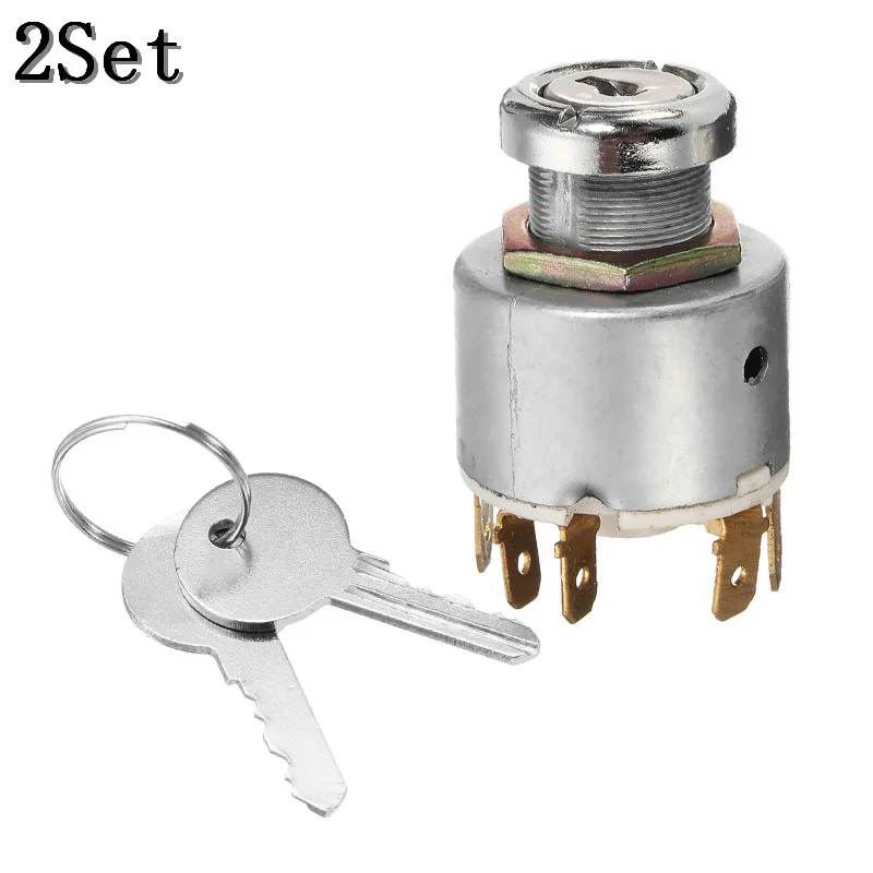 1Set 4 Position Park/Off/On/ Ignition Switch Control W/ 4 Keys For Lucas SPB501 12V Car Boat Motorcycle Ignition Lock Cylinder car key motorcycle key heavy equipment ignition key