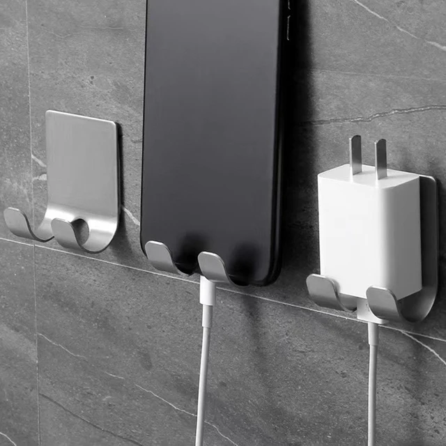 2 pièces porte-rasoir 304 en acier inoxydable hommes rasage rasoir support étagère rasage rasoir support de rangement salle de bain crochet organisateur 2