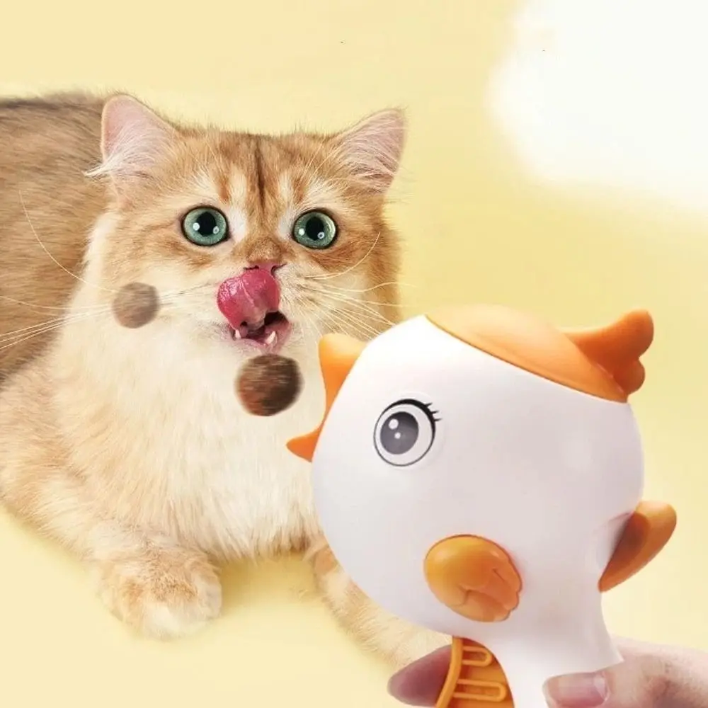 Handheld Dog Snack Launcher Cartoon Portable Dog Snack Feeder Automatic Plastic Interactive Toy Pet Training Reward