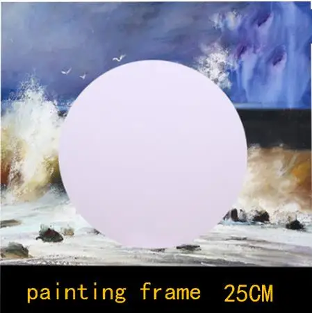 DIY wooden photo frame blank 6/8/12/16 inch round canvas board acrylic  primer oil painting panel art student student painter - AliExpress