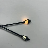 Q0KB 20pcs Layout Lamppost Model LED Lamp Railway Train Scenery Table War Game 2