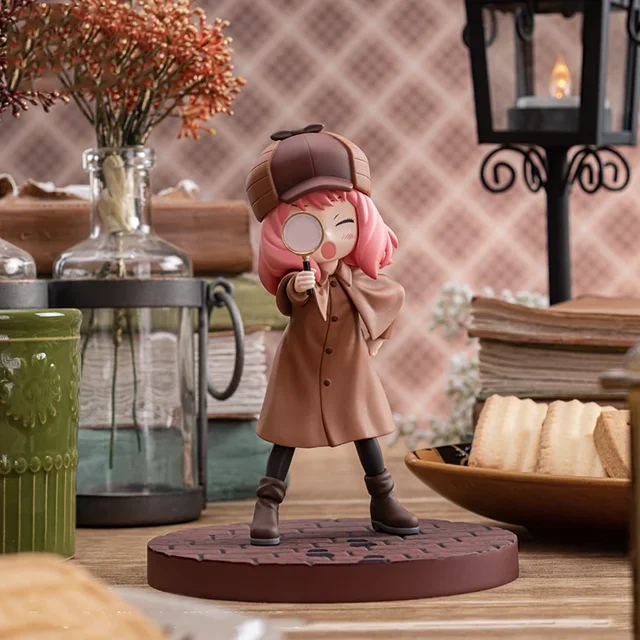 13cm SPY FAMILY Figurine Anya Forger Action Figures Detective Uniform PVC Anime Model Collection Ornamen Toys New Year Kids Gift 4