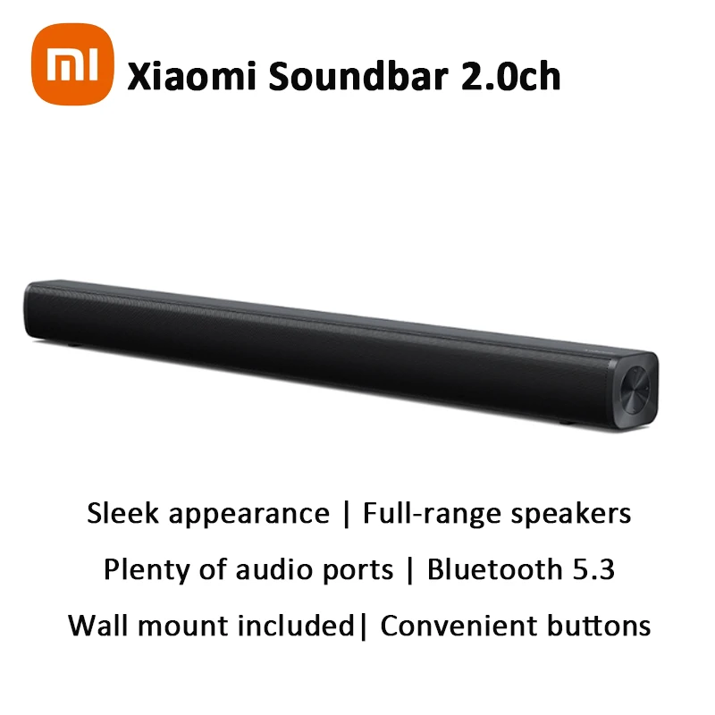 Xiaomi Xiaomi Soundbar 2.0ch Speaker Wireless Bluetooth 5.3 Full-range Speakers Music Playback for PC  TV Wireless Speaker 1