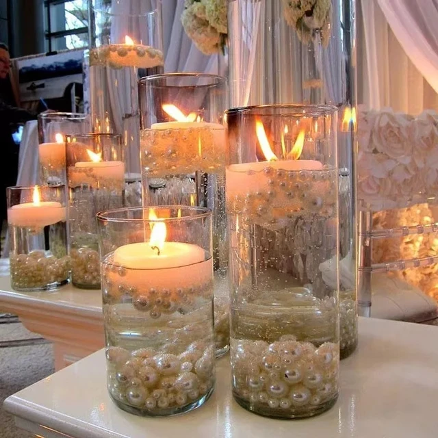 Velas Flotantes románticas, suministros de fiesta de boda, decoración del  hogar, velas DIY, 10 piezas por lote - AliExpress