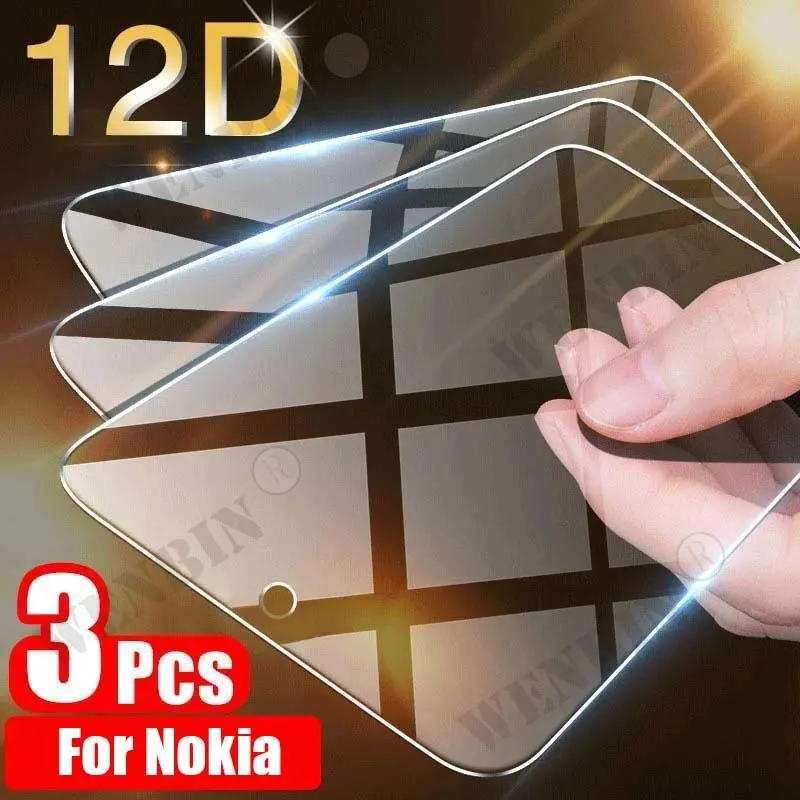 3 Pcs 9Hd Screen Protector Vetro Protettivo Completo Per Nokia C12 Pro Plus C32 C22 G22 G400C200 C100 G11 G21 X100 Screen Protector