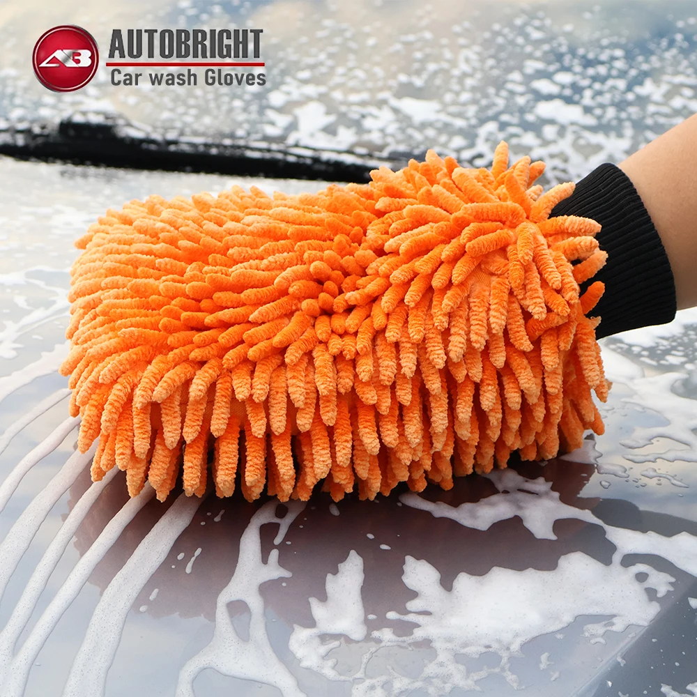 Dual-Sided Chenille Car Wash Glove 2-in-1 Washing and Polishing Glove car cleaning gloves microfiber cleaning gloves microfiber washing gloves microfiber gloves