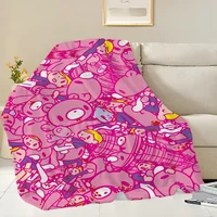 Pink Cartoon G-Gloomy Bear cute Blanket Skin friendly comfort warm soft plush blanket suitable sofa living room office bedroom 1