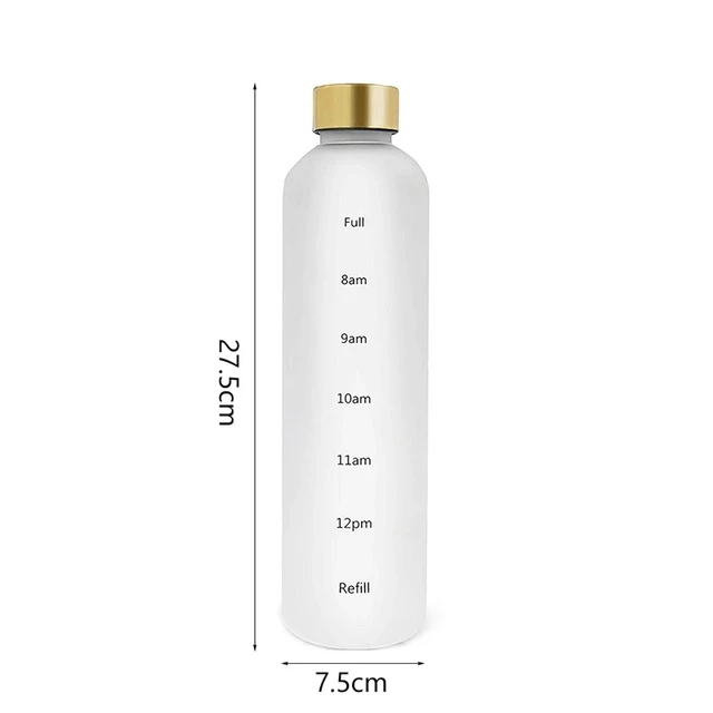 1 Liters Water Bottle Motivational Drinking Bottle Sports Water Bottles With Time Marker Stickers Portable Reusable Plastic Cups 5