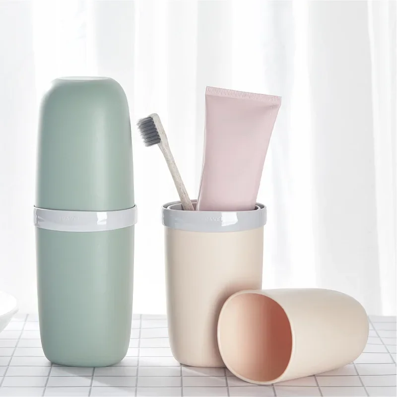 Toothbrush storage box for business trips, travel, washing cup set, toothbrush cup portable