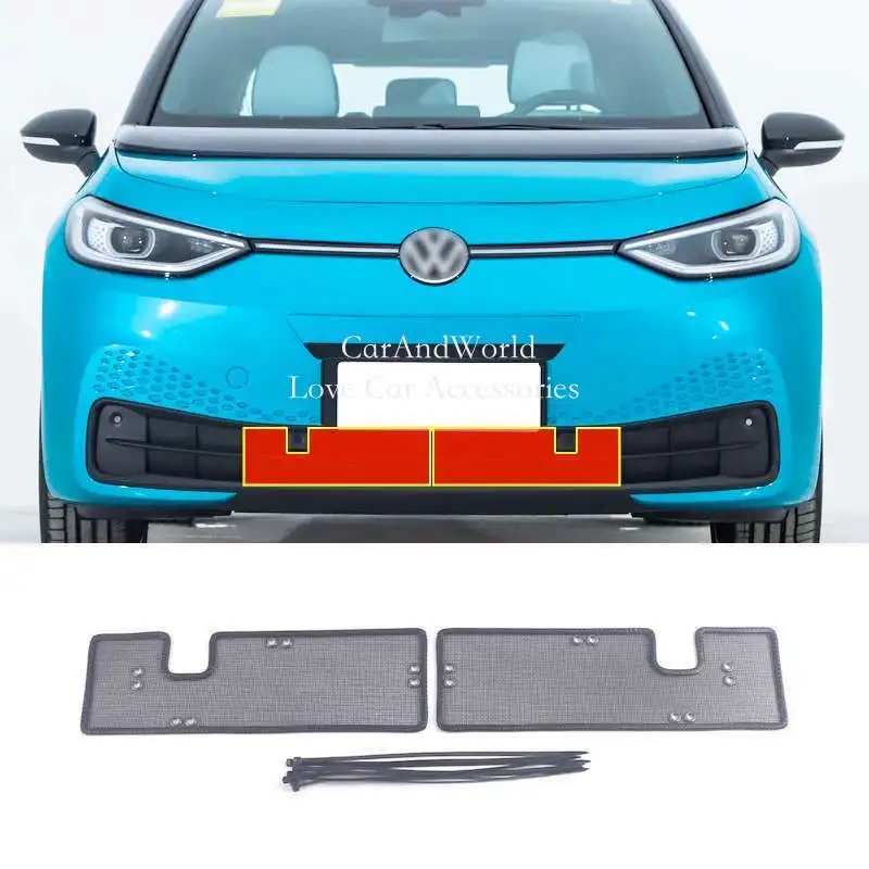 

Центральная решетчатая вставка для решетки радиатора для Volkswagen VW ID3 ID.3 2021-2024, защитная крышка конденсатора, аксессуар для защиты от насекомых, песка