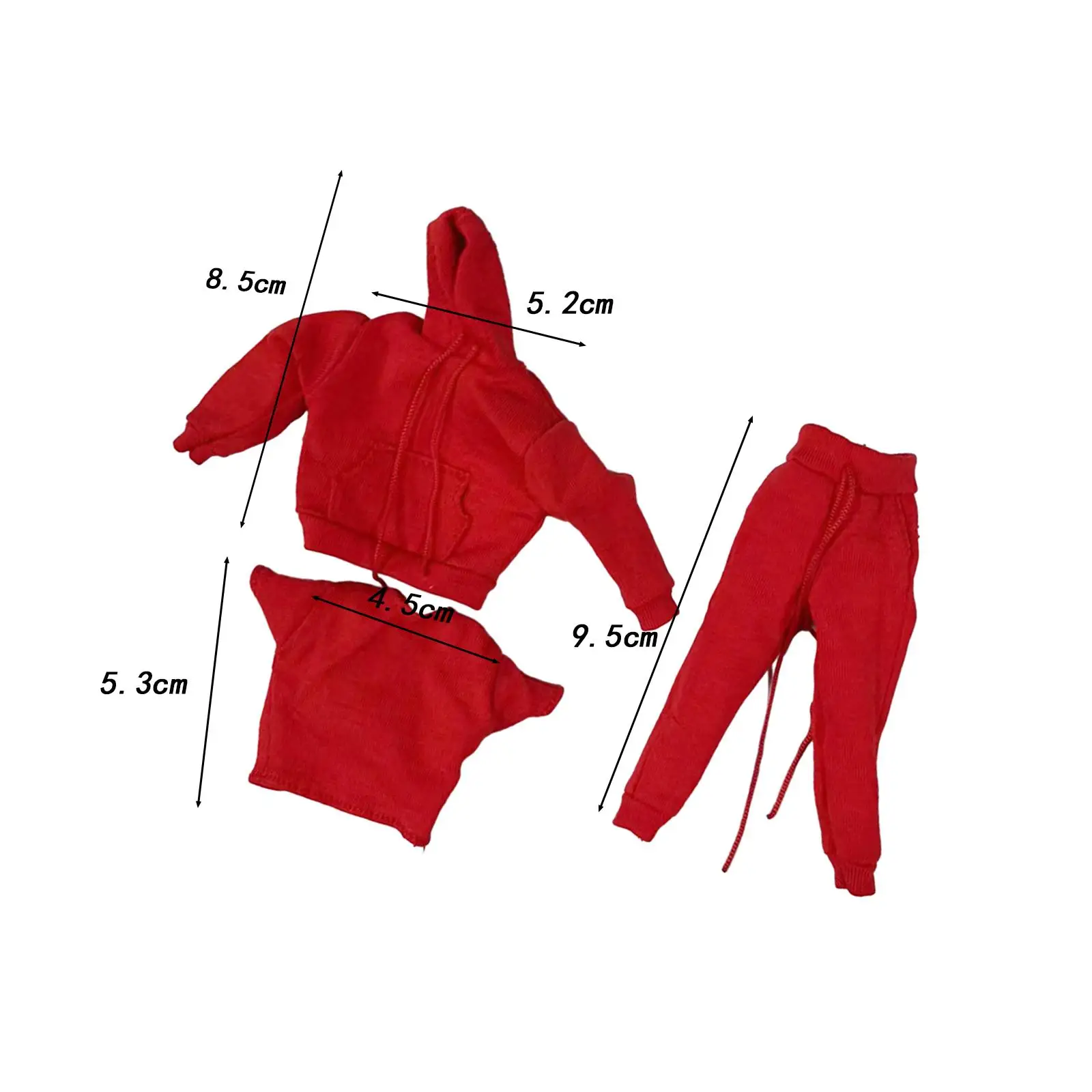 

Doll Hoodie Pretend Play Toy Dollhouse Decoration 1/12 Scale Figure Clothes