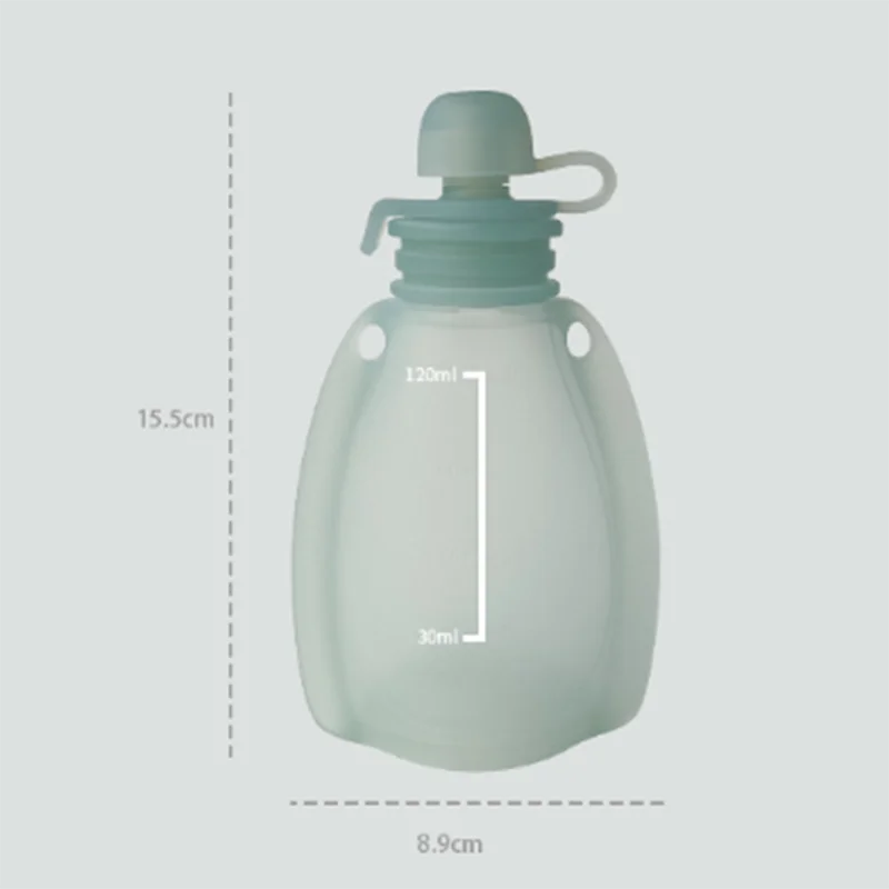 Baby Food Grade Liquid Silicone Breastmilk Storage Bag Portable Fresh Bag Baby Complementary Food Mother and Rice Paste