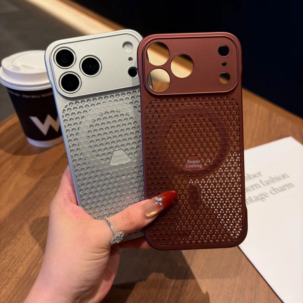 Honeycomb Magnetic Cooling Case with Heat Dissipation and Slim Frameless Design