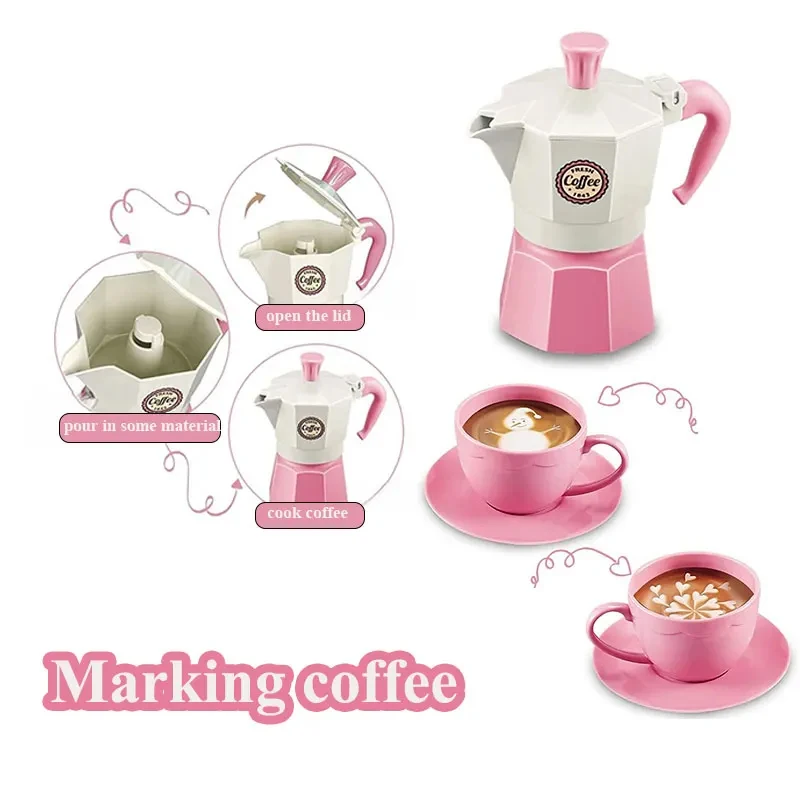 New 11PCS Coffee Tableware Set Simulated Children's Play House Outdoor Kitchen DIY Afternoon Tea Game Toys Educational Toys 4