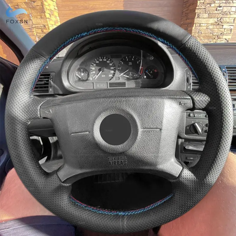 LQTENLEO Cubierta De Cuero Artificial Para Volante De Coche, Protector