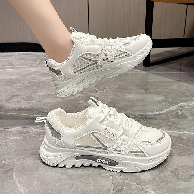 Sneaker da donna alla moda con lacci, da corsa, allenamento, palestra, ultra ampia, da donna, scarpe da ginnastica da donna, comode, con lacci, alla moda, con supporto per arco plantare, scarpe da