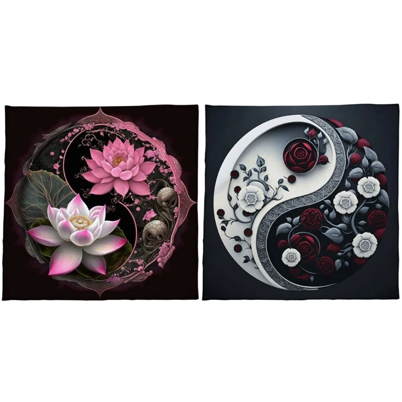 

Y1UC карты Таро скатерть алтари ткань цветок тайчи астрология скатерть гадания карты ткань гобелен настенные декоры