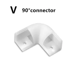 Premium LED Aluminum Channel with U/V Shape - 0.5m, Milky White/Transparent Cover (V 90 degree corner)