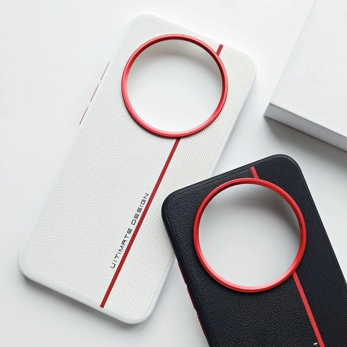 Fashionable Hard PU Leather Protective Back Cover Case