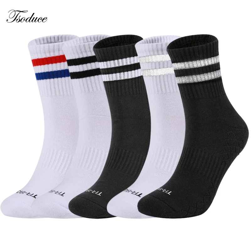 Sports Tennis Socks Middle Tube Cotton Thickened Towel Bottom Antibacterial Breathable Reflective Basketball Badminton Socks badminton socks tennis socks