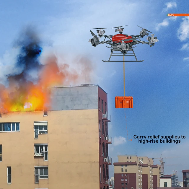 Large load high efficiency easy to operate Water based fire extinguisher Firefighting drone for emergency rescue - Image 2