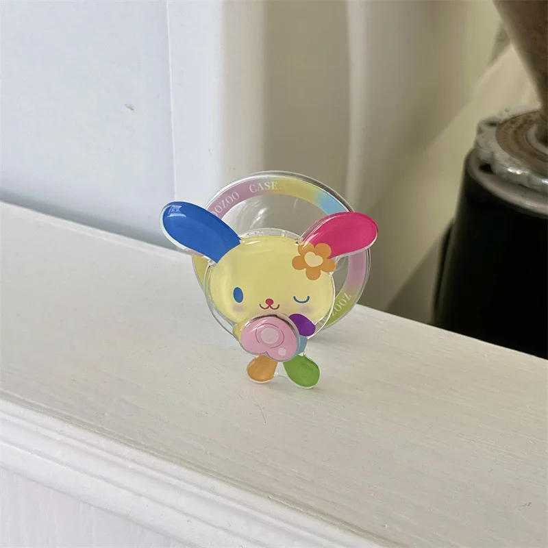 Rainbow Rabbit dopamine bunny art Phone case For magsafe iPhone 17 16 15 14 13 Pro Max Case Cute Luxury Cartoon shockproof Cover 5