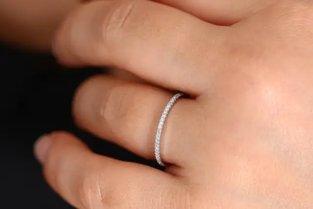 925 silver zircon ring female micro-set fashion full diamond - Image 2