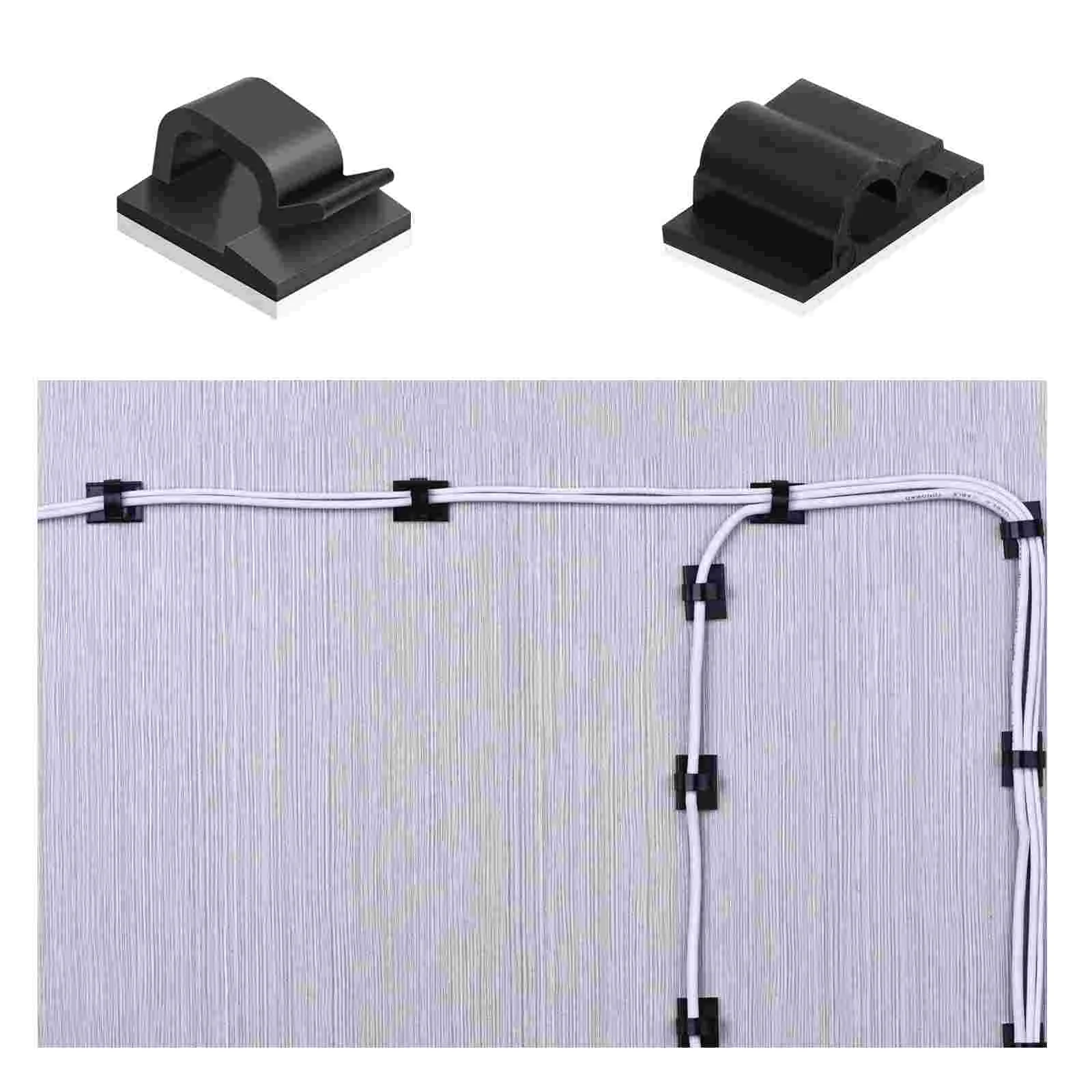 

Cable Organizer Clips Cable Cord Holder for Wall Cable Wire Management Wire Sticky Clips Cord Sticky Clips Cable Fastener