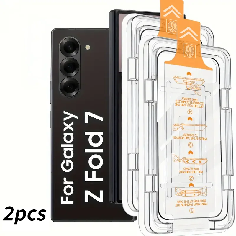 2PCS Easy Install Screen Protector For Samsung Galaxy Z Fold 7 Z Fold7 zfold7 Privacy Anti-Spy Clear Front Tempered Glass Film